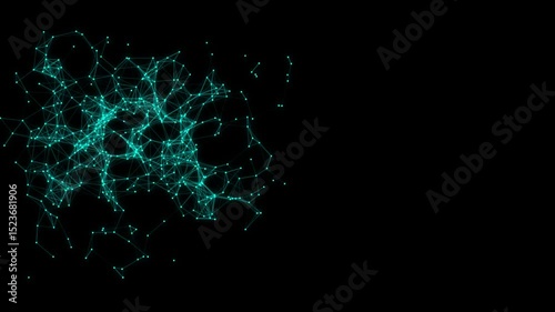 Abstract geometric network with particle motion. Glowing webs with subtle transitions. abstract grid, geometric web, data mesh, digital glow, minimal motion, futuristic network