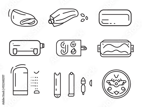 Vacuum Sealer Minimalist Line Art Set 