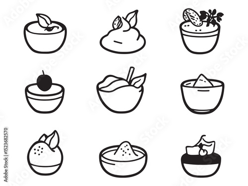 Vanilla Pudding Minimalist Line Art 