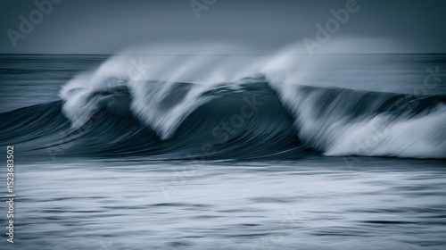 Fototapeta Naklejka Na Ścianę i Meble -  Turbulent monochrome sea wave frozen in motion