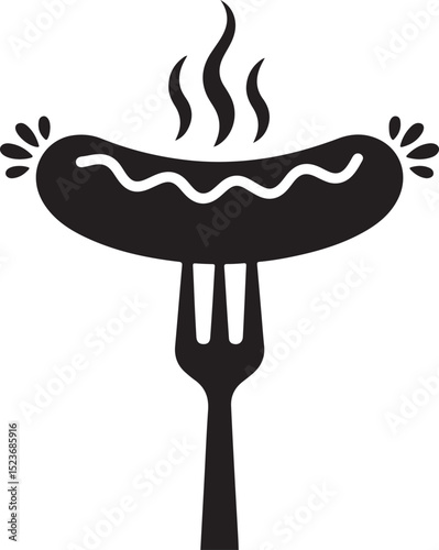 Classic Hot Dog Silhouette Design

Tasty Street Food Hot Dog Vector

Grilled Hot Dog Illustration Art

Hot Dog with Ketchup and Mustard Icon

Retro Style Fast Food Hot Dog Graphic