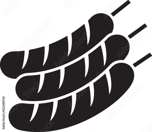 Hot dog with ketchup & mustard

Hot dog with steam lines (to show it's hot)

Silhouette style or line art style

Cute cartoon version for kids menu