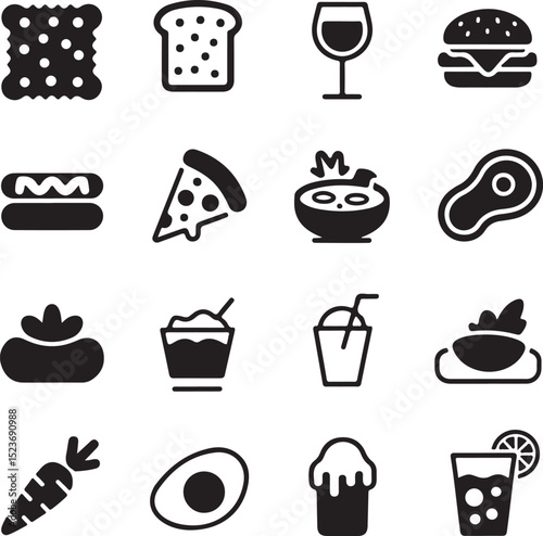 Hot dog with ketchup & mustard

Hot dog with steam lines (to show it's hot)

Silhouette style or line art style

Cute cartoon version for kids menu