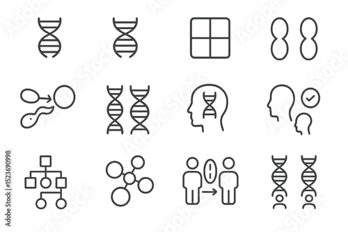 Dna and genetic symbols on dark background for scientific concepts