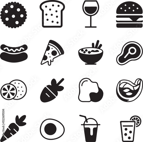Hot dog with ketchup & mustard

Hot dog with steam lines (to show it's hot)

Silhouette style or line art style

Cute cartoon version for kids menu