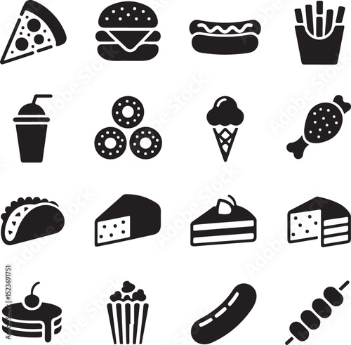 Hot dog with ketchup & mustard

Hot dog with steam lines (to show it's hot)

Silhouette style or line art style

Cute cartoon version for kids menu