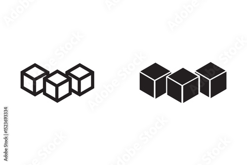 Box icon. Package, delivery boxes, cargo distribution, export, return parcel. Shipment of goods, open package, Open Box, recycled, Contains such priority shipping, express order tracking, crate icons