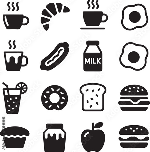 Hot dog with ketchup & mustard

Hot dog with steam lines (to show it's hot)

Silhouette style or line art style

Cute cartoon version for kids menu