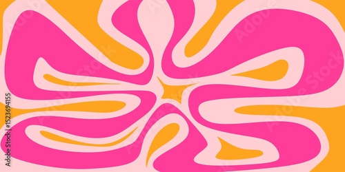 abstract art background with flowing style pink orange