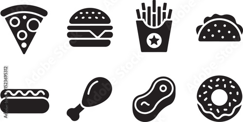 Hot dog with ketchup & mustard

Hot dog with steam lines (to show it's hot)

Silhouette style or line art style

Cute cartoon version for kids menu
