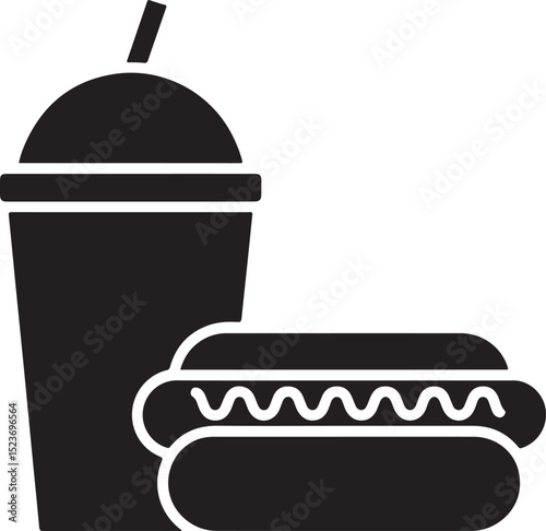 Hot dog with ketchup & mustard

Hot dog with steam lines (to show it's hot)

Silhouette style or line art style

Cute cartoon version for kids menu