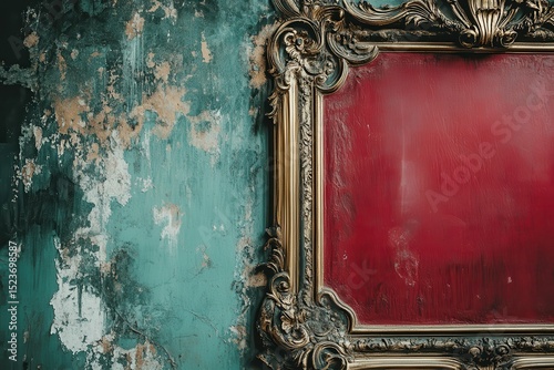 detailed color picture of closeup of ornate design on wall