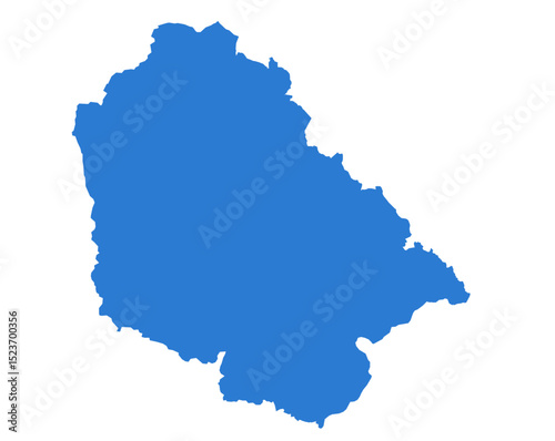 Jammu & Kashmir Blue Vector Map  Flat State Silhouette for Digital Designs