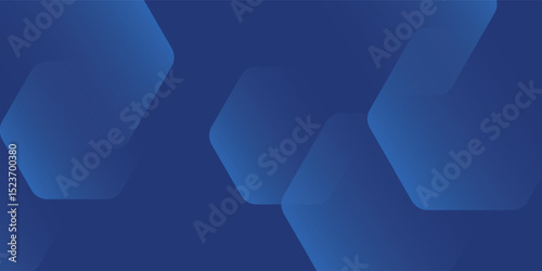 Modern abstract blue background with glowing geometric lines. Blue gradient hexagon shape design art nice