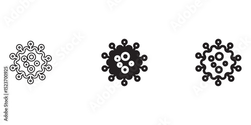 Sign caution coronavirus. Stop coronavirus. Coronavirus outbreak. Coronavirus danger and public health risk disease and flu outbreak. Pandemic medical concept with dangerous cells.Vector illustration