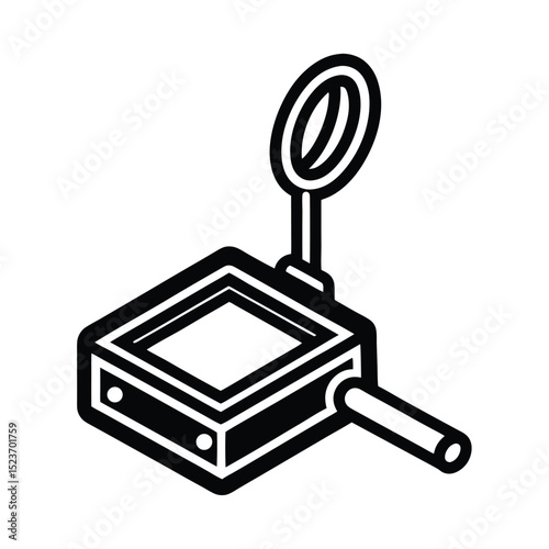 Dowsing Rod Black and White Icon