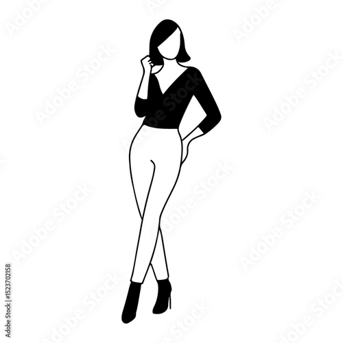 silhouette of a woman in a swimsuit