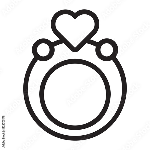 engagement ring line icon