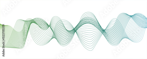 Abstract colourful glowing frequency sound wave with curved lines. Curved, wavy lines create a futuristic motion.summer creative gradient effect on the line vector illustration futuristic.