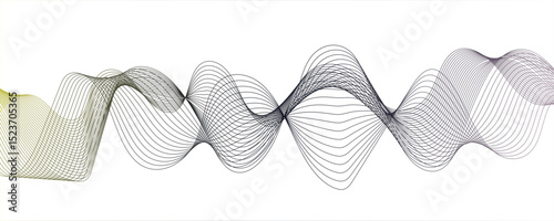 Abstract colourful glowing frequency sound wave with curved lines. Curved, wavy lines create a futuristic motion.summer creative gradient effect on the line vector illustration futuristic.