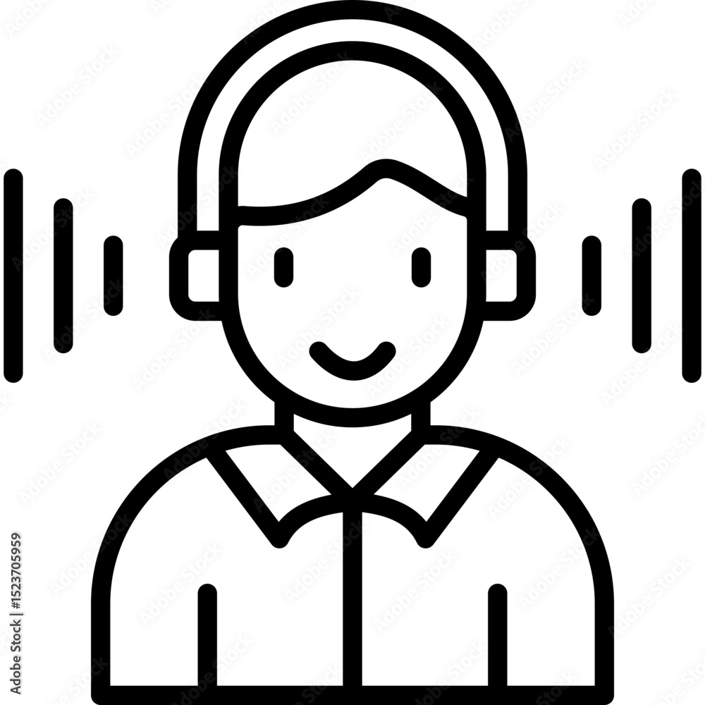 Obraz premium Listening Icon