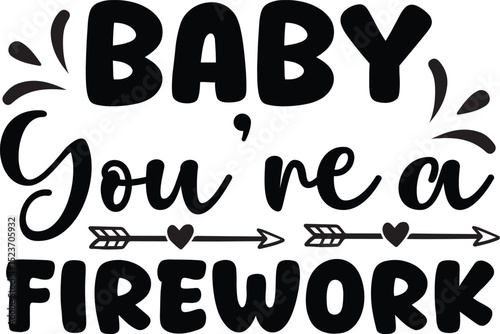 Patriotic 4th of July SVG Typography Design