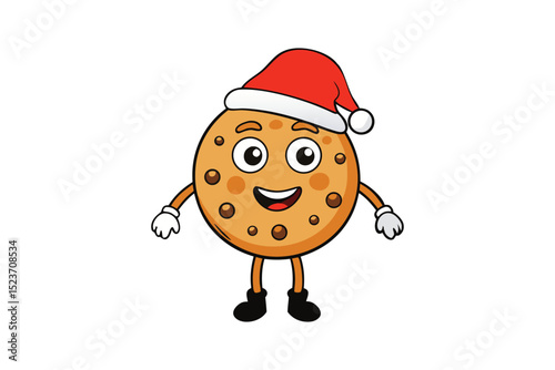 Christmas Cookie Cute Cartoon Vector on White Background
