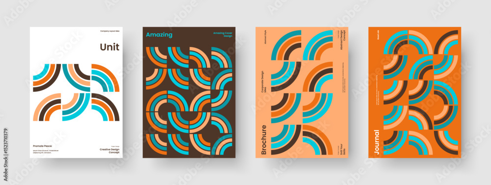 Obraz premium Modern Brochure Template. Isolated Banner Design. Geometric Poster Layout. Flyer. Report. Business Presentation. Book Cover. Background. Portfolio. Newsletter. Catalog. Pamphlet. Brand Identity