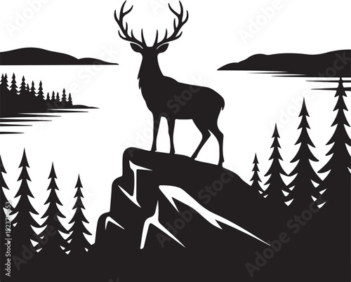 Mountain Deer SVG – Wild Forest Silhouette for Rustic Crafts

Stag in the Mountains – Outdoor Wildlife Clipart for Decor

Deer and Pine Trees SVG – Majestic Buck Design for DIY Projects

Wild Deer Sil