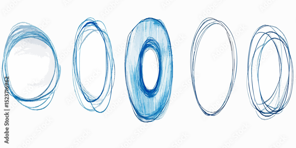 shape abstrack with scrible style