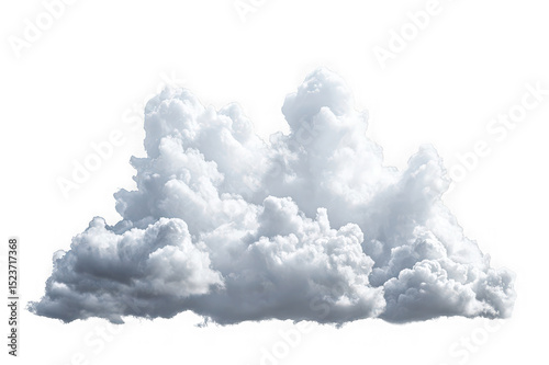 Large cumulus cloud isolated on transparent background