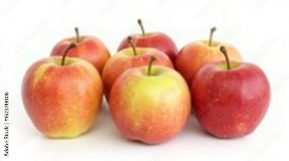 Fresh, vibrant red and yellow apples with green stems, neatly arranged in a row on a white background, showcasing their natural beauty. AI generated.
Fresh, vibrant red and yellow apples with green stems, neatly arranged in a row on a white background, showcasing their natural beauty. AI generated.