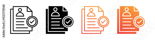 Authenticity Multiple Style Icon Set Vector 
