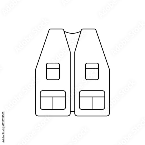 Vest Icon. Vest Vector Icon in line style design. Vest Symbol. Vector illustration.