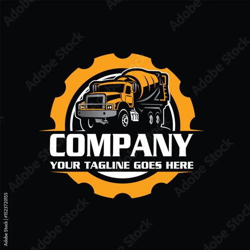 excavator logo - service logo - construction logo - heavy equipment logo - excavator vector - illustration