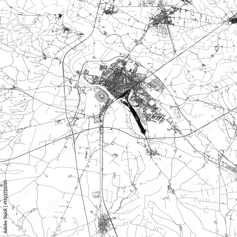 Naklejka premium 3D illustration of city and urban in Alessandria Italy