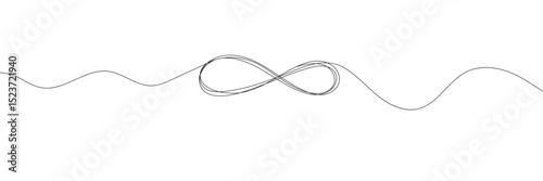 Infinity love icon. Continuous line art drawing Heart and Infinity symbol. Friendship and love concept. Best friend forever. Vector illustration, One continuous line drawing of Infinity symbol. EPS 10