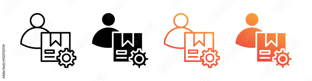 Vendor Management Multiple Style Icon Set Vector Vendor Management Multiple Style Icon Set Vector