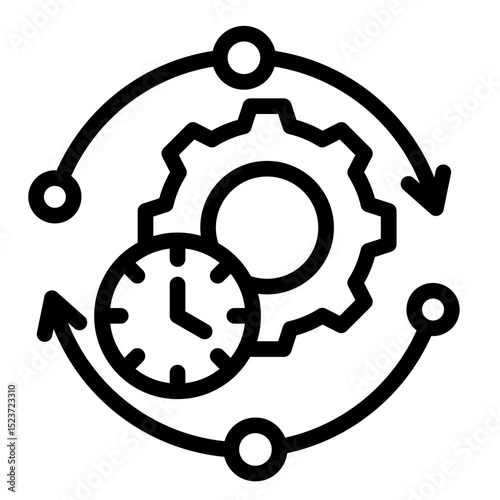 Efficiency Gear  Icon Element For Design