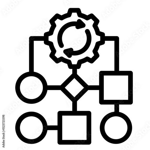 Process Mapping  Icon Element For Design	
