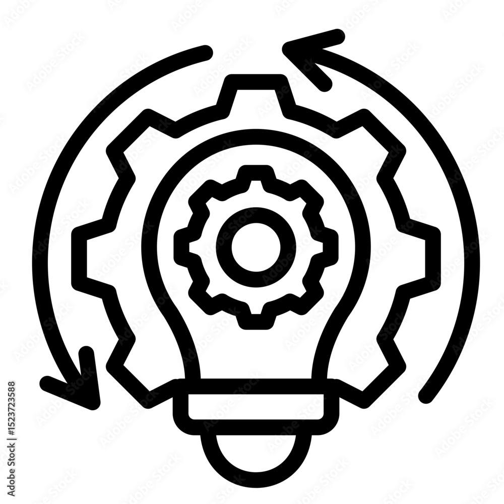 Process Improvement Icon Element For Design Process Improvement Icon Element For Design