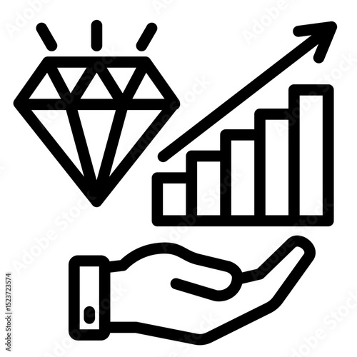 Value Creation  Icon Element For Design	