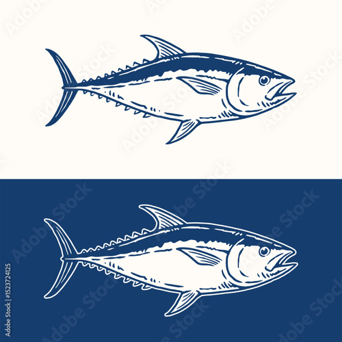 Tuna Fish Hand Drawn Illustrations
