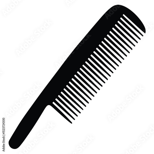 Black comb icon hair styling tool graphic