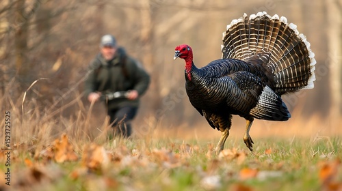 A hunter using a digital map for tracking

