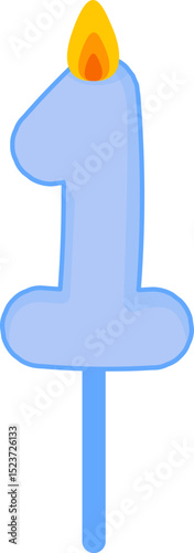 Colorful Birthday Candle Numbers and Letters