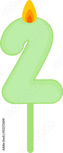 Colorful Birthday Candle Numbers and Letters