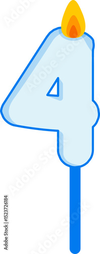Colorful Birthday Candle Numbers and Letters