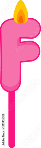 Colorful Birthday Candle Numbers and Letters