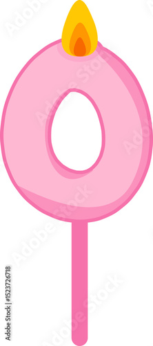 Colorful Birthday Candle Numbers and Letters